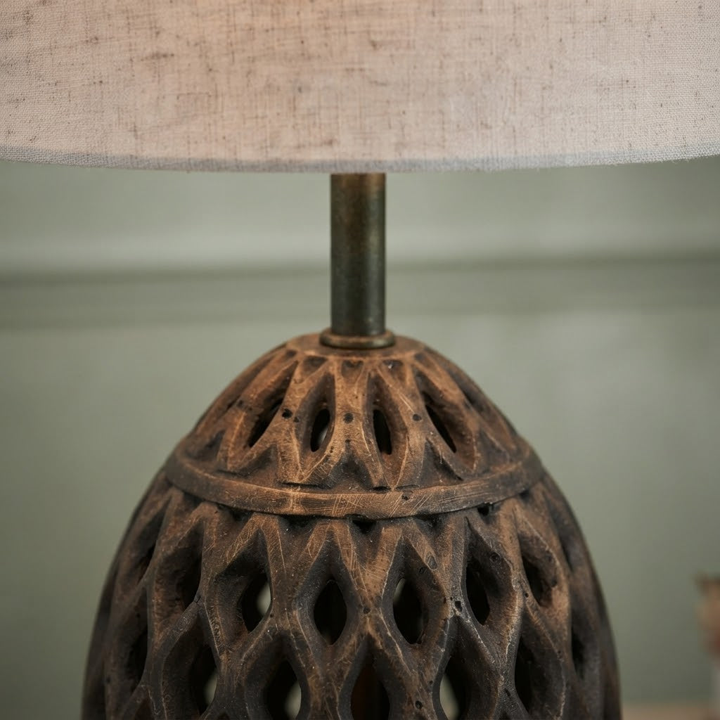Carved Lattice Lamp