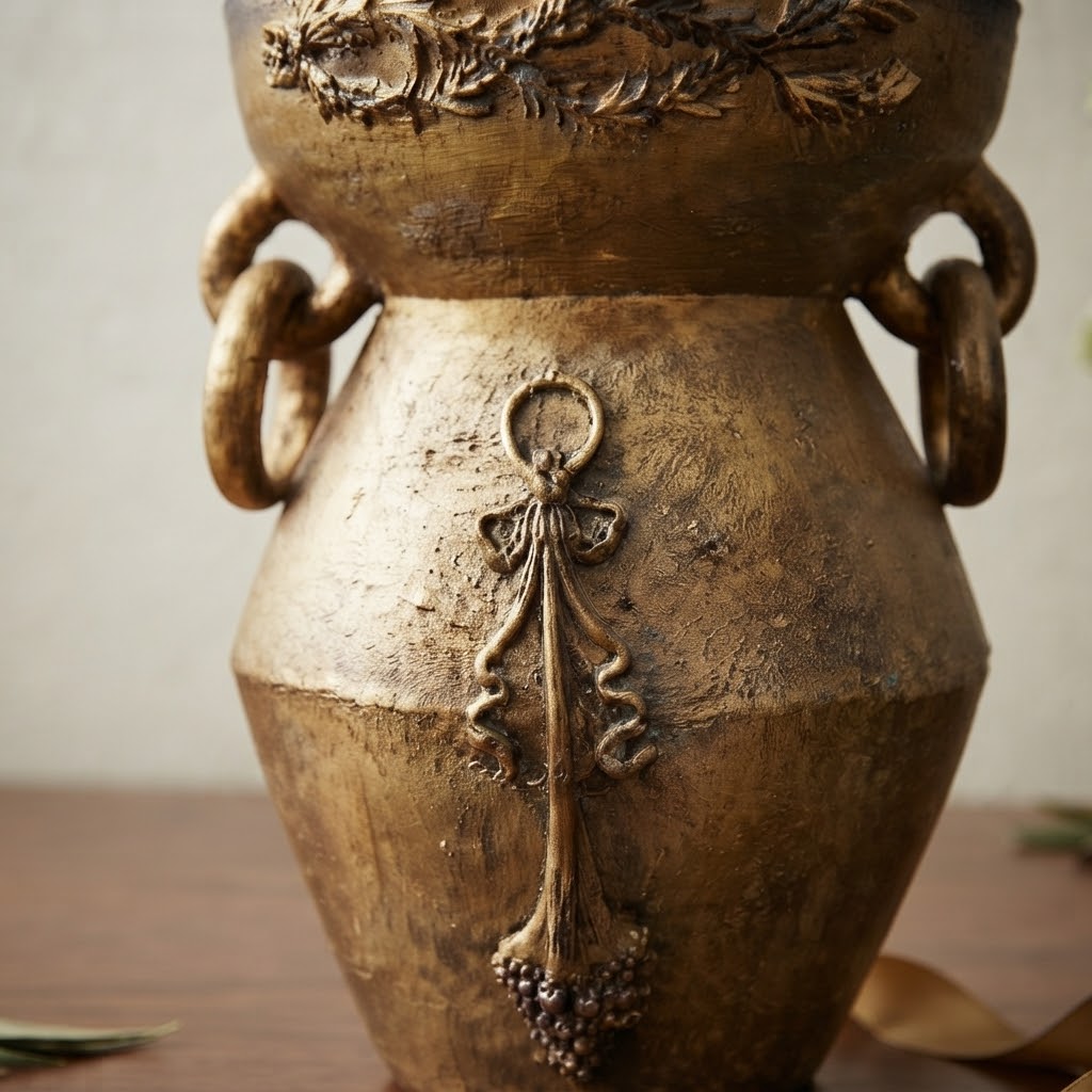 Gilded Antiqued Urn Vase (Copy)